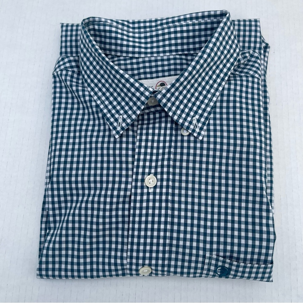 Duck Head Blue and White Checkered Dress Shirt